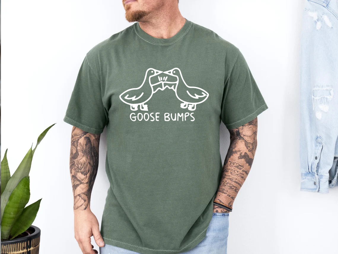 Comfort Colors Goose Bump Sweatshirt, Embroidered Goose Sweatshirt Crewneck Funny Goose Crewneck, Goose Bump Pullover, Unisex Sweatshirt