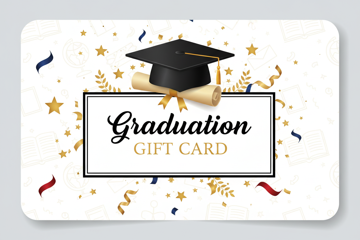 CUSTOM PRINT WELL GRADUATION GIFT CARDS
